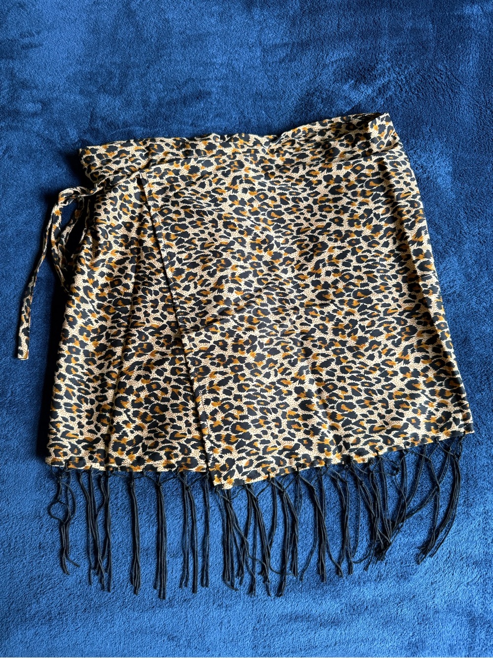 Ardene Leopard Print Mini Skirt in Black and Tan